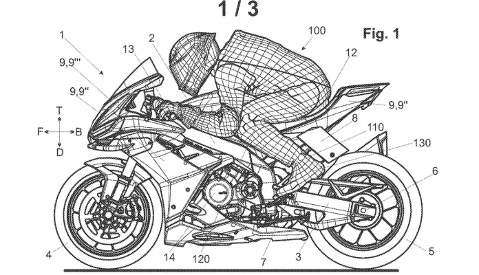 Aprilia rear wing patent